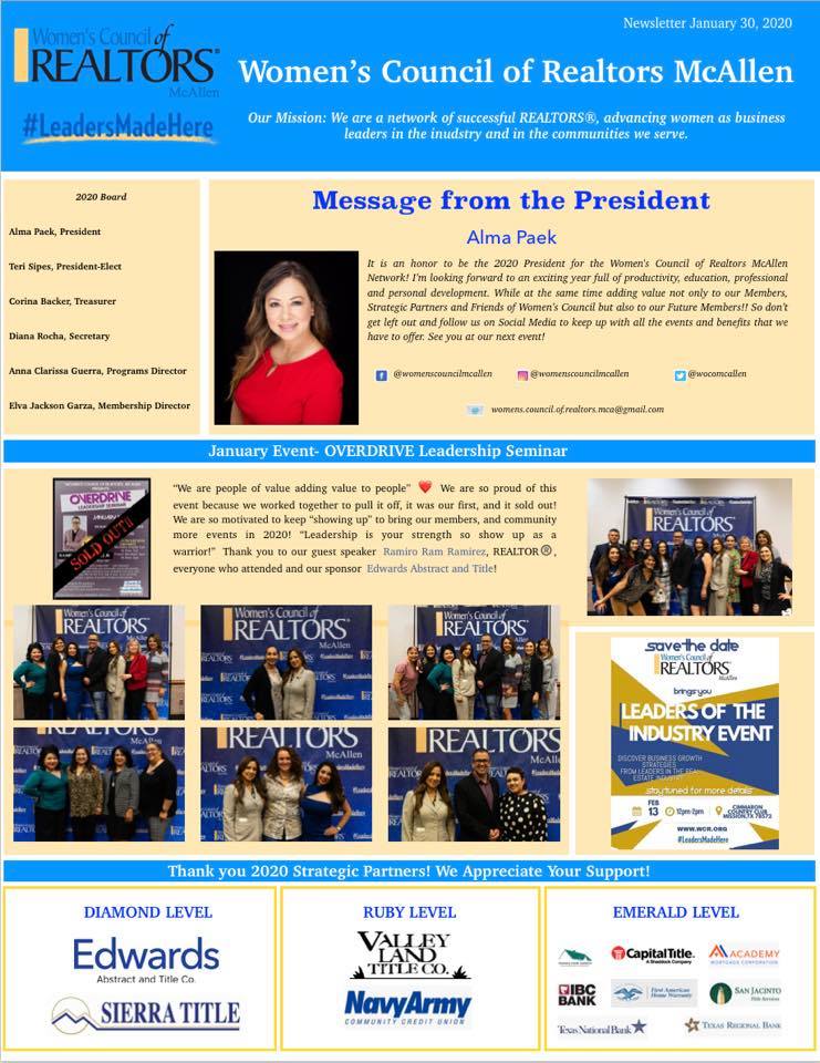 Read more about the article Edwards Abstract and Title Co. and the Women’s Council of Realtors are in OVERDRIVE in 2020!