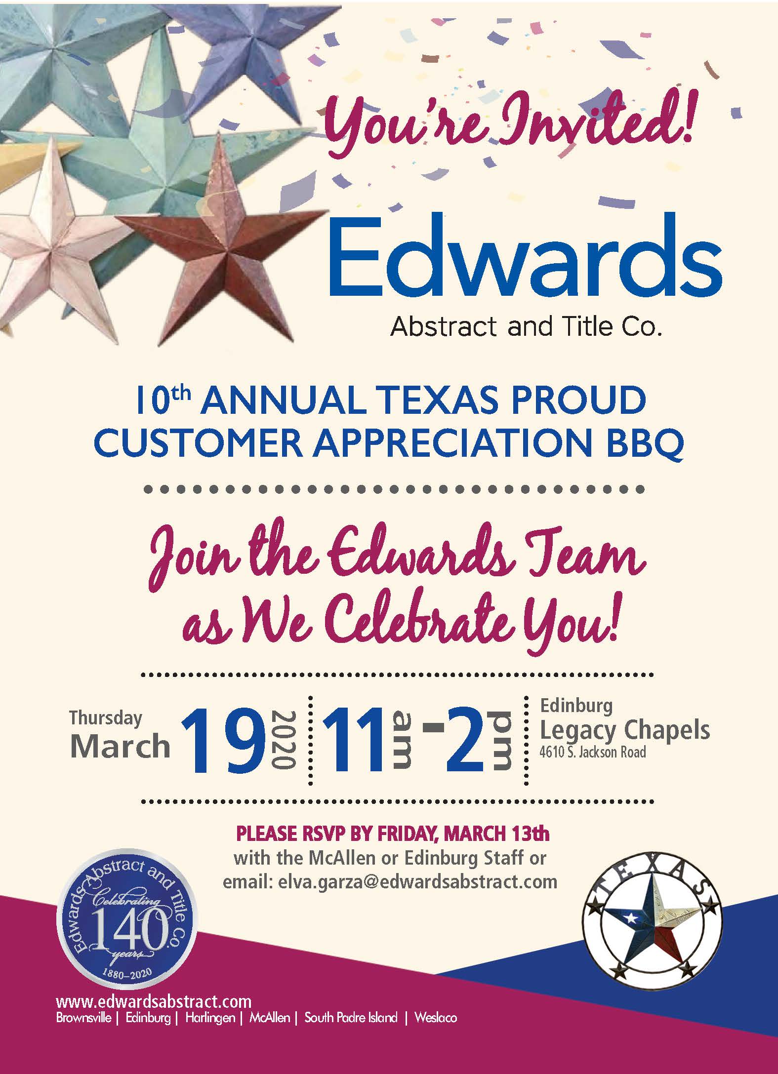 Read more about the article 10th Annual Texas Proud Customer Appreciation BBQ