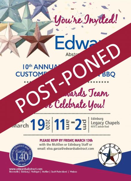 Read more about the article POST-PONED: 10th Annual Texas Proud Customer Appreciation BBQ