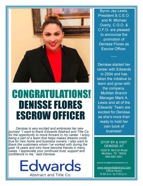 Read more about the article Edwards’ Newest Escrow Officer  Denisse Flores