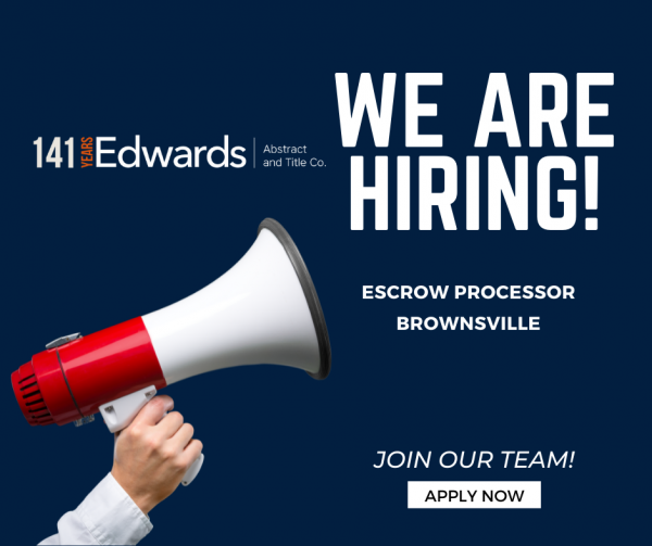 Read more about the article NOW HIRING! Escrow Processor – Brownsville