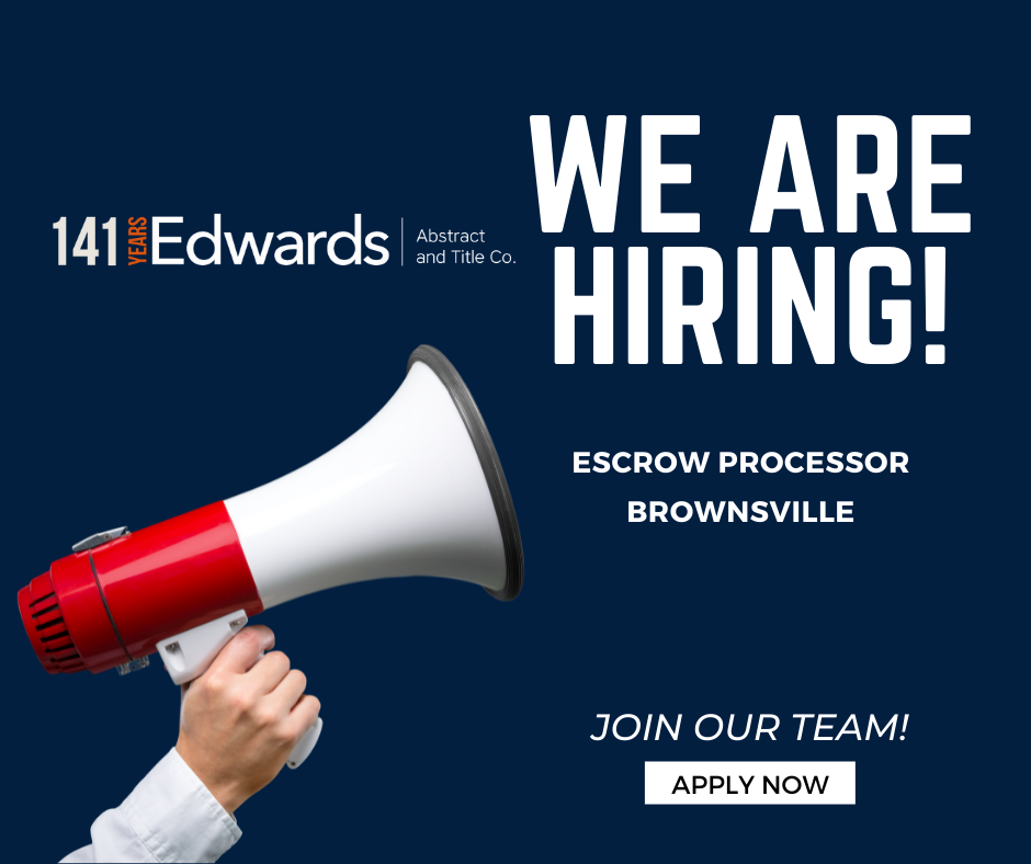 Read more about the article NOW HIRING! Escrow Processor – Brownsville