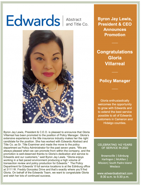 Read more about the article Congratulations Gloria, Policy Manager!